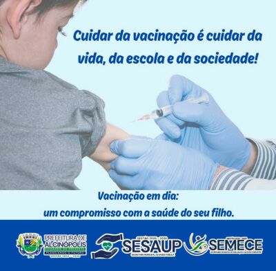 Imagem da notícia Prefeitura de Alcinópolis destaca necessidade da carteira de vacinação atualizada para efetivação de matrículas
